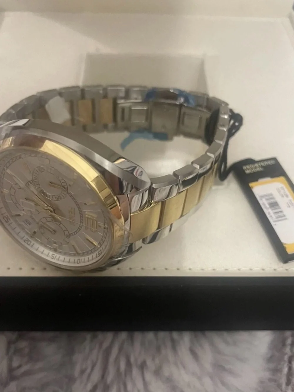 Fendi Two-Tone Gold and Silver Stainless Chronograph Watch